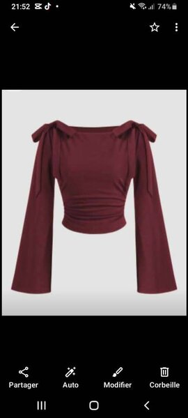 Top asymétrique élégant femme