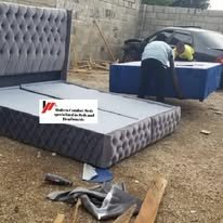 custom made bed with a high base