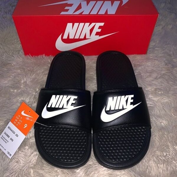 Nike Sliders Noirs Homme