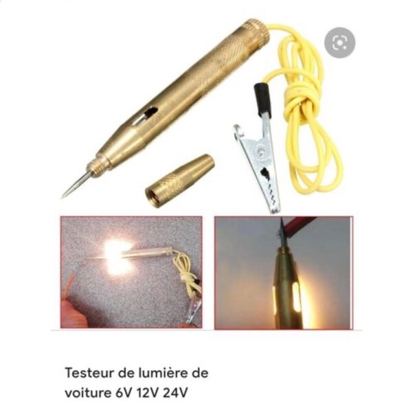 Testeur de lumière voiture 6V-24V