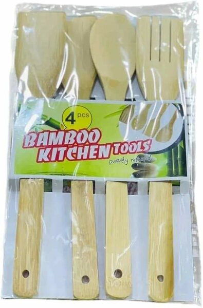 Set de 4 ustensiles en bambou