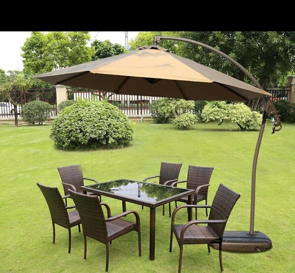 Salon de jardin + parassol