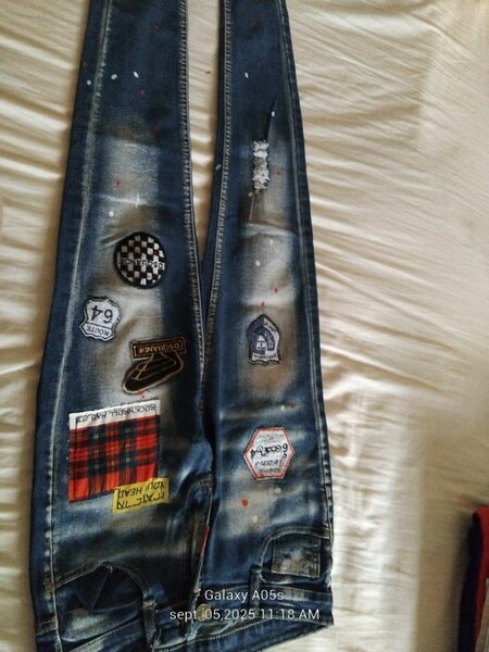 Jean Patchwork Stylé Homme