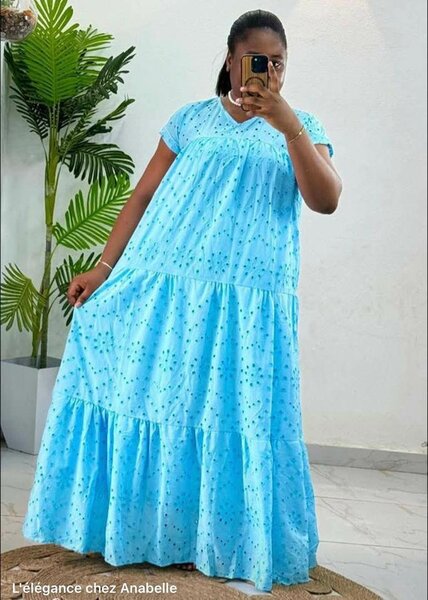 Robe maxi bleue élégante
