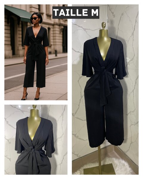 Combinaison chic noire élégante