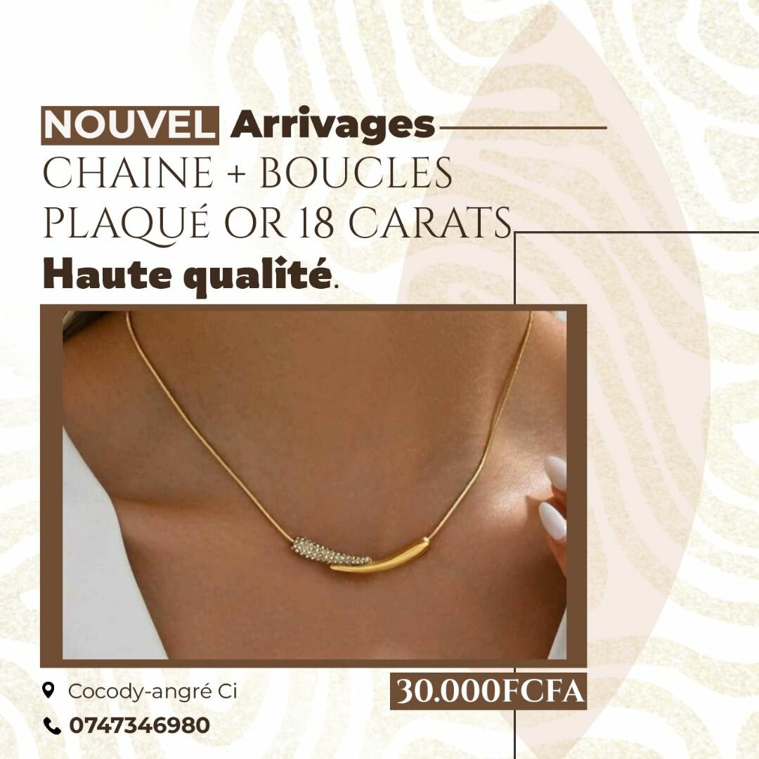 Bijoux de femme importé or plaque