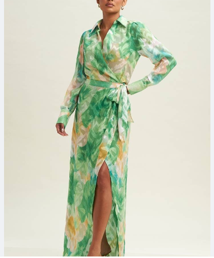 The Rich Auntie Dress -Green