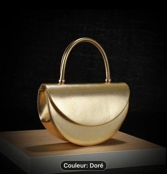 Sac à main soirée doré élégant