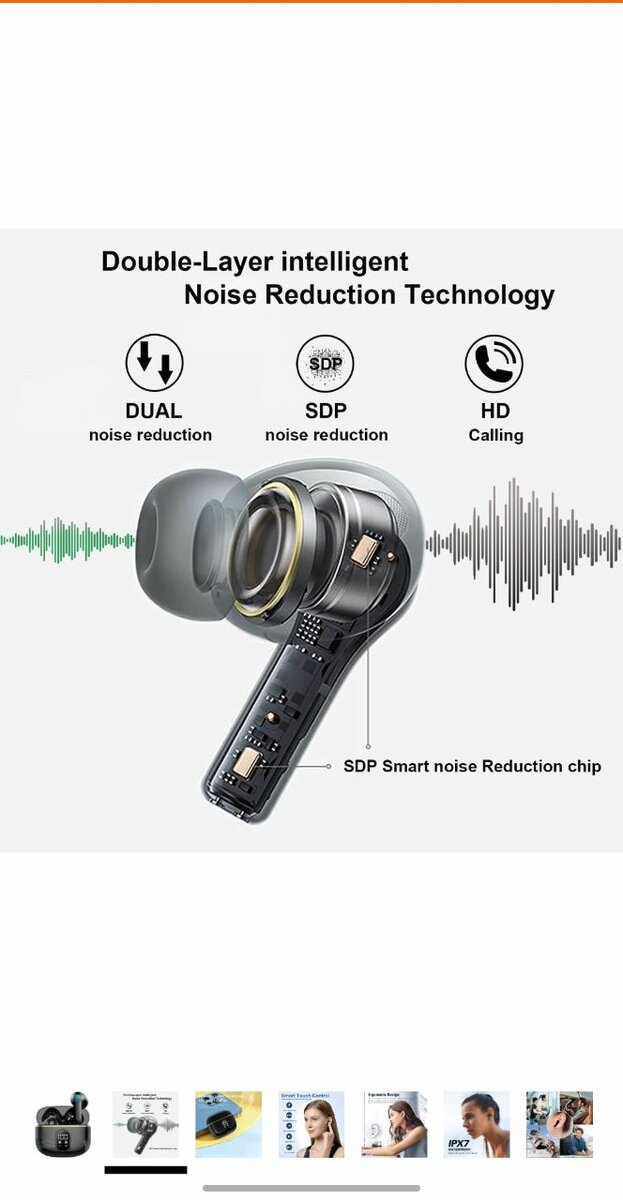 Écouteurs sans fil à réduction de bruit