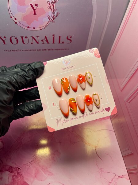 Ongles Press-Ons Roses Élégants