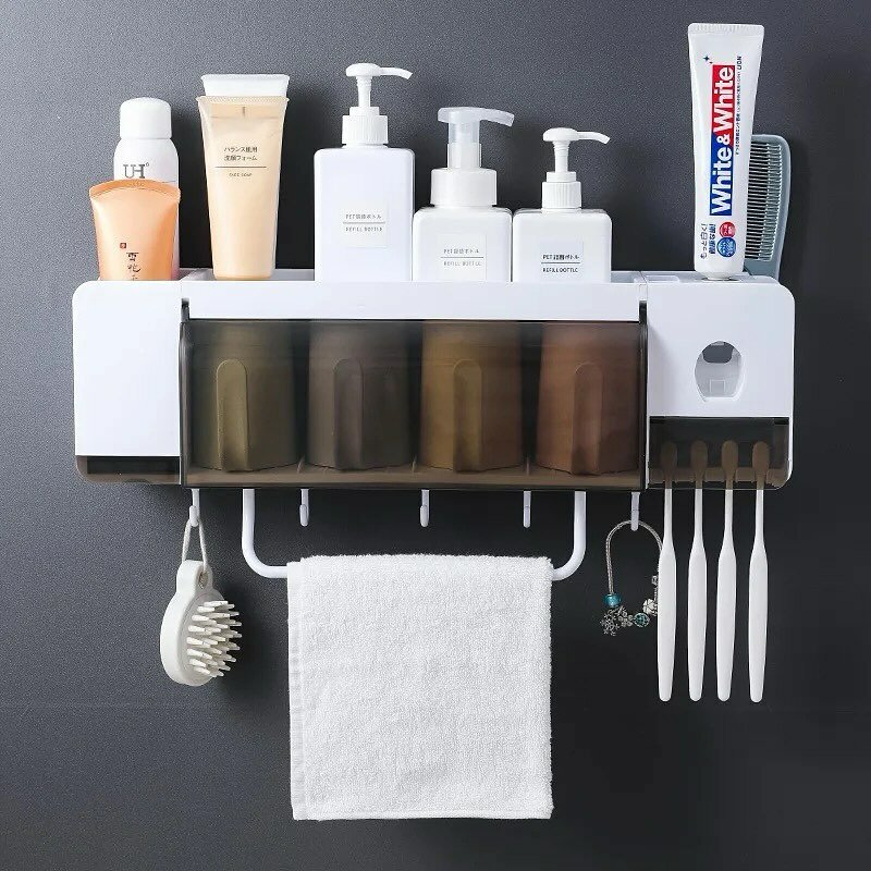 Multifunctional tooth brush holder