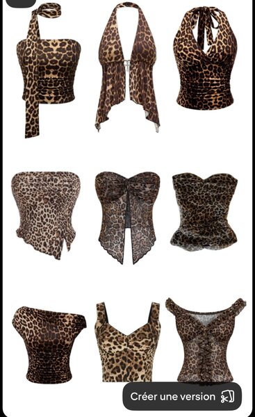 Top léopard femme élégant