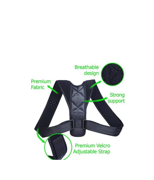 Correcteur de posture unisex - Noir