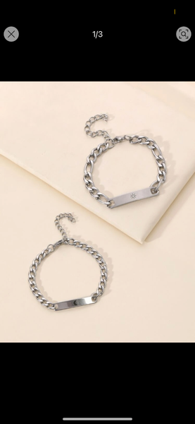 Ensemble bracelet Sun&Moon couple/ amitié