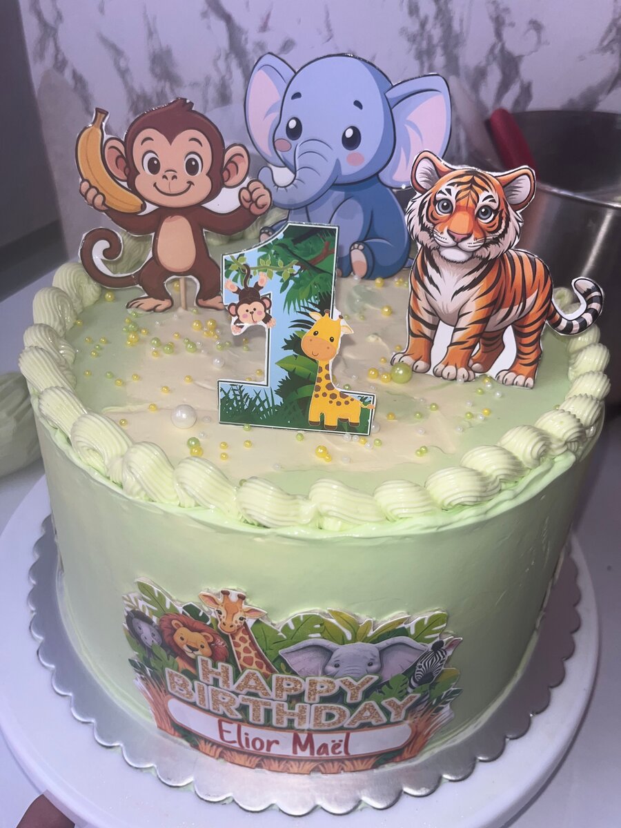 Gâteau Anniversaire Jungle
