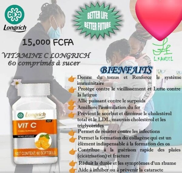 Vitamine C Longrich 60 Comprimés