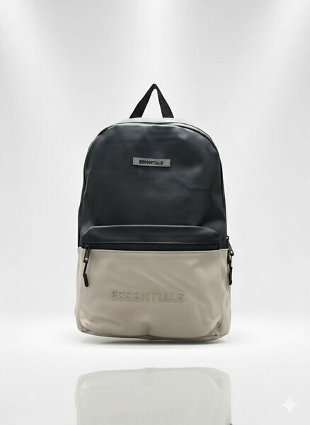 Sac à dos ESSENTIALS noir et beige