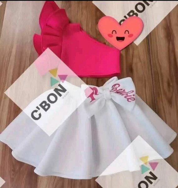 Ensemble Fille Rose et Blanc