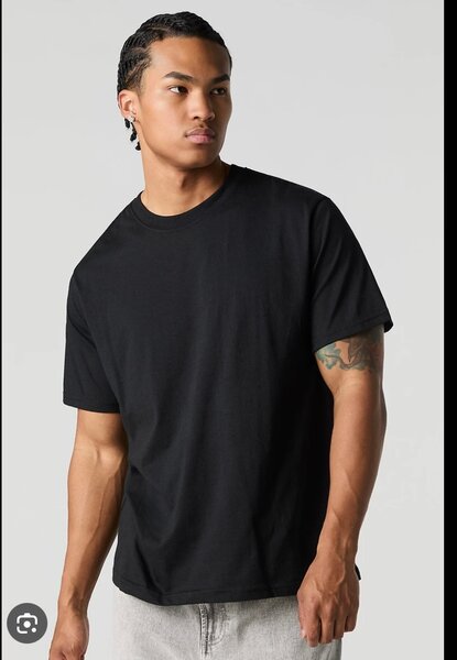 T-shirt unisexe noir basique