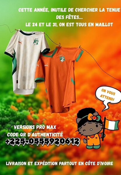 Maillot Côte d'Ivoire Officiel