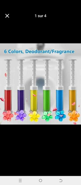 Sticks déodorants WC multicolores