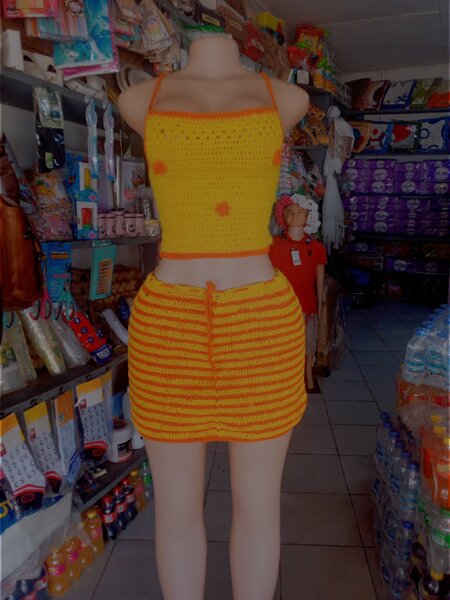 Robe crochetée été femme