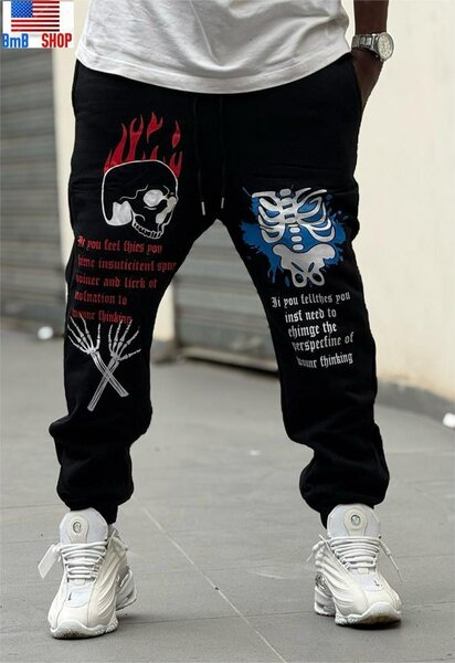 Pantalon Jogging Imprimé Crâne
