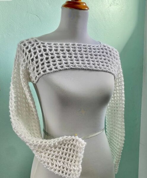 Boléro tricotée blanc