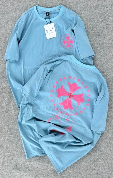 T-Shirt Unisexe Bleu Floral