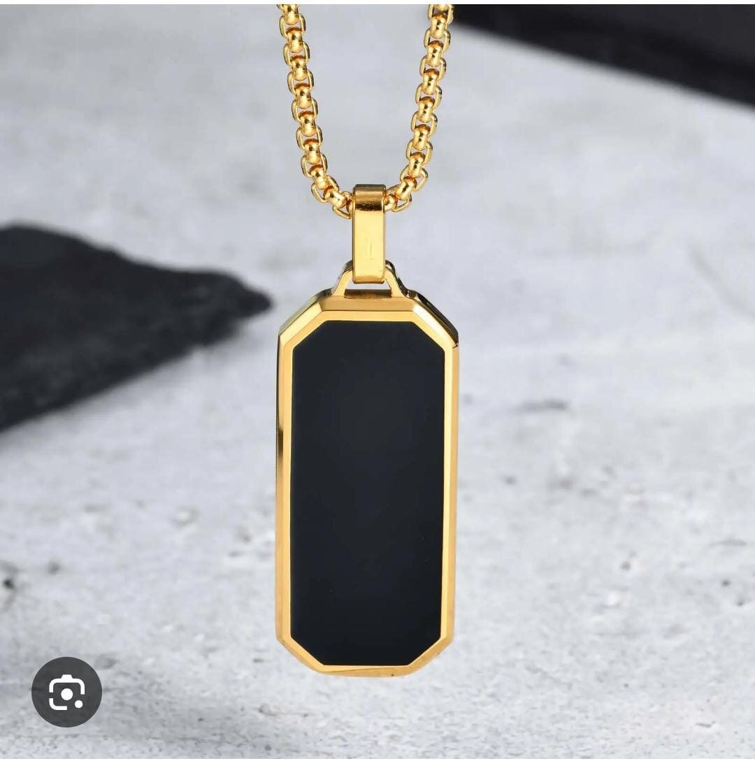 Collier pendentif en acier inoxydable