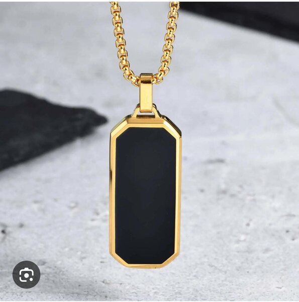 Collier pendentif en acier inoxydable