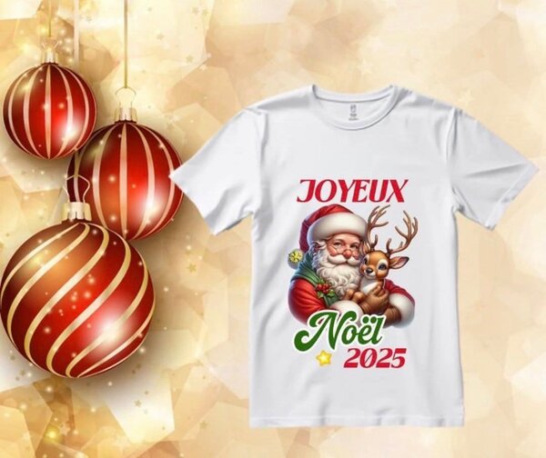 T-Shirt Noël Père Noël 2025