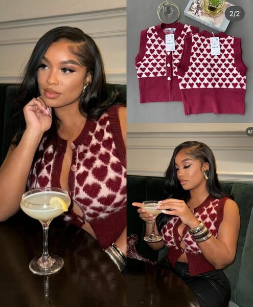 Stylish Heart Pattern Vest