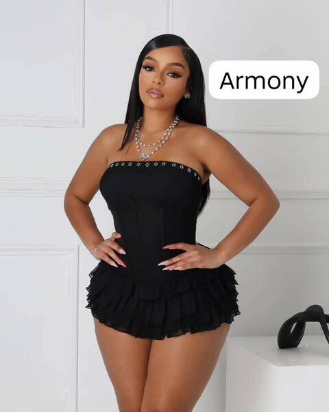 Robe Bustier à Volants Chic