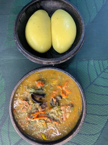 Foutou sauce gombo tapée