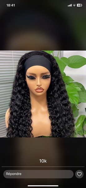 Perruque bandeau bouclée