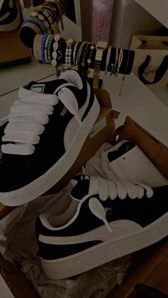 Baskets noires Puma suede xl