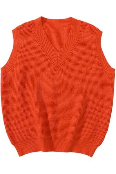 Pull sans manches en maille