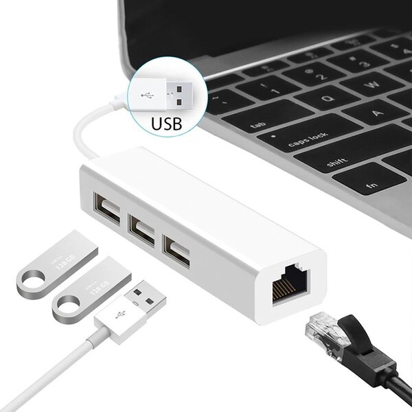 Adaptateur USB Ethernet 3 Ports