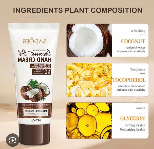 Coconut hand cream