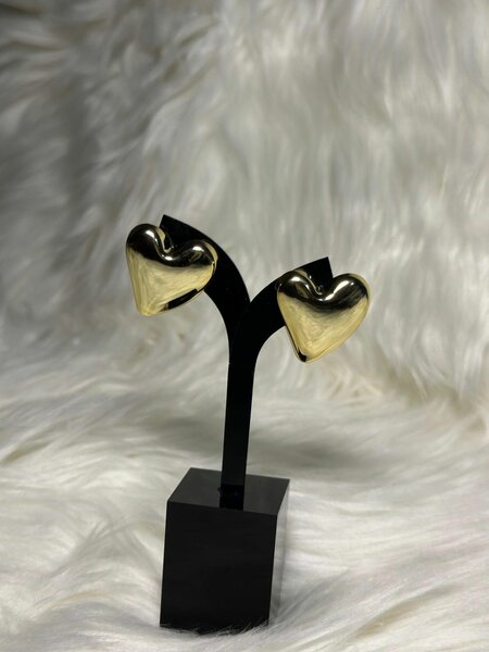 Boucles d'oreilles cœur doré