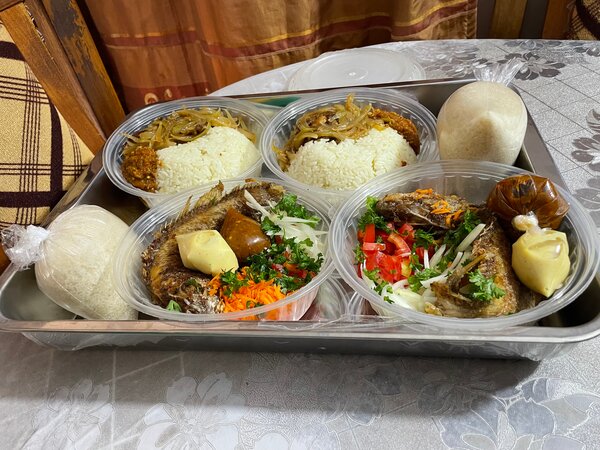 Attieke poisson /riz au yassa