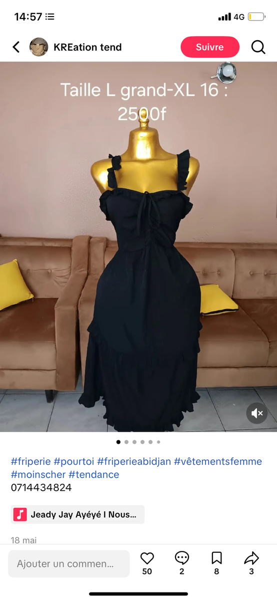 Robe élégante 100% friperie