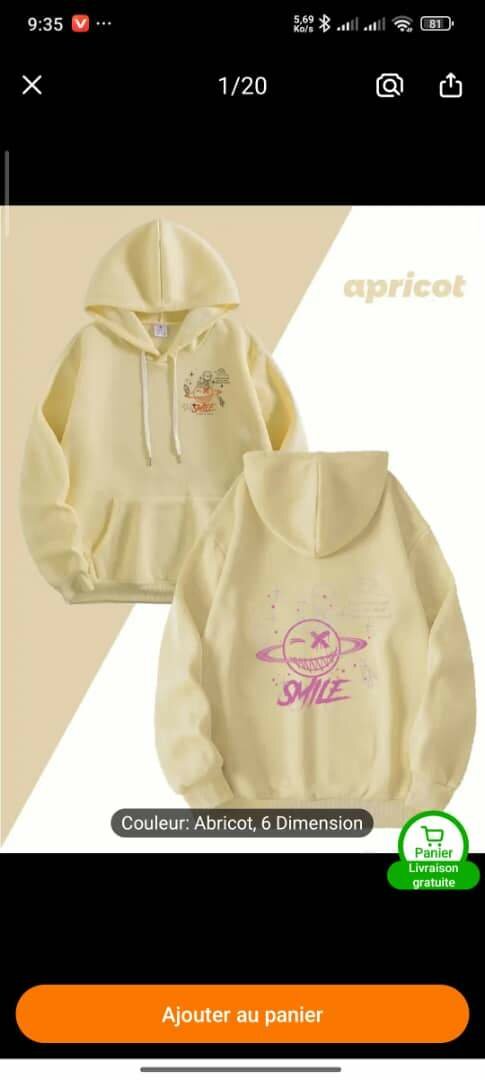 Sweat à Capuche Unisexe