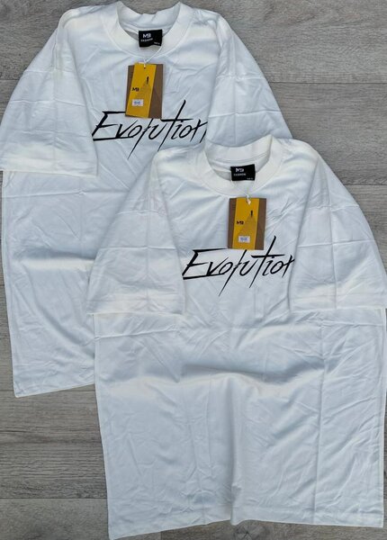 T-shirt blanc unisexe "Evolution"