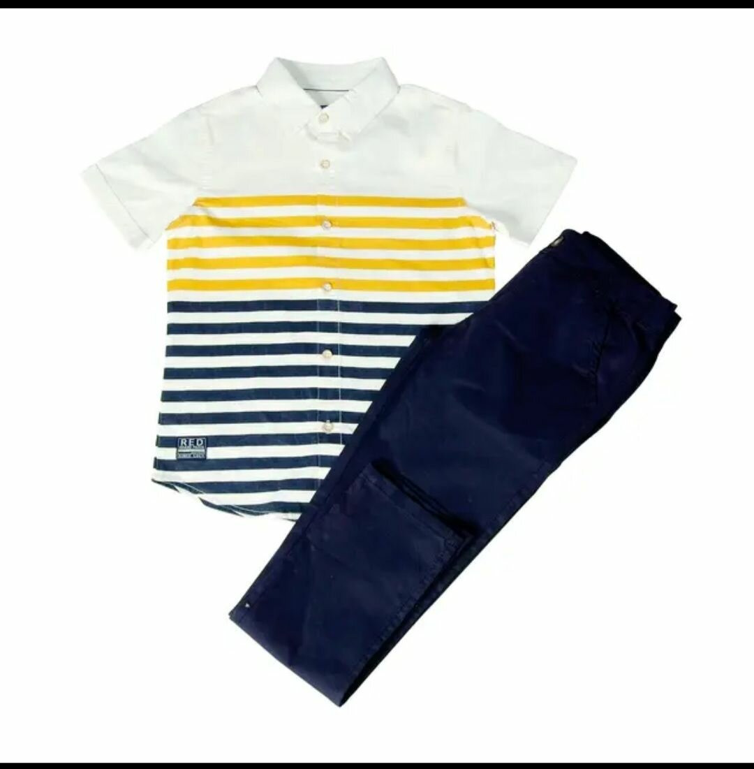 2 in 1 stripped boys set