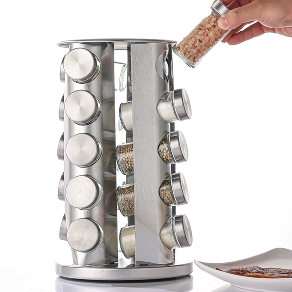 Carousel à épices rotatif 20 bocaux