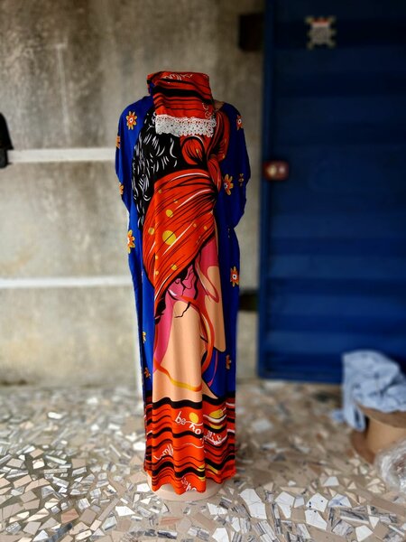 Boubou motif femme africaine