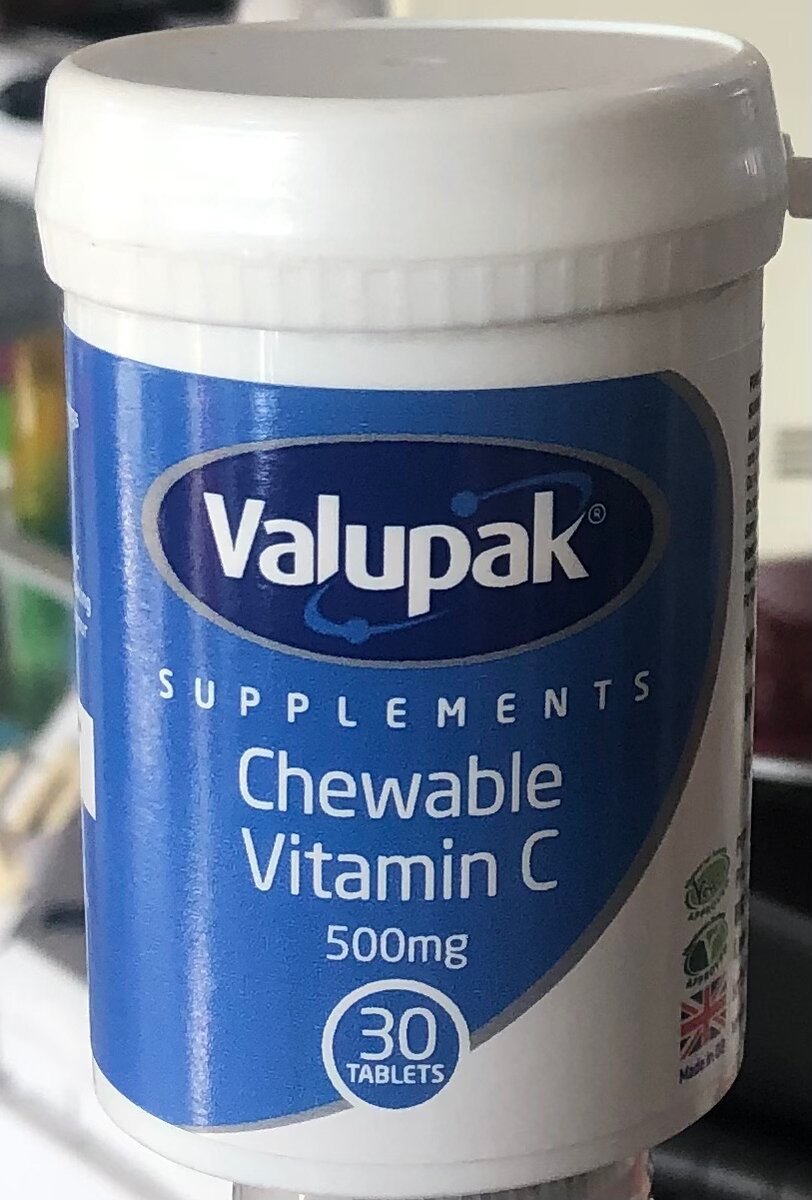 VALUPAK CHEWABLE VITAMIN C 500MG 30,s