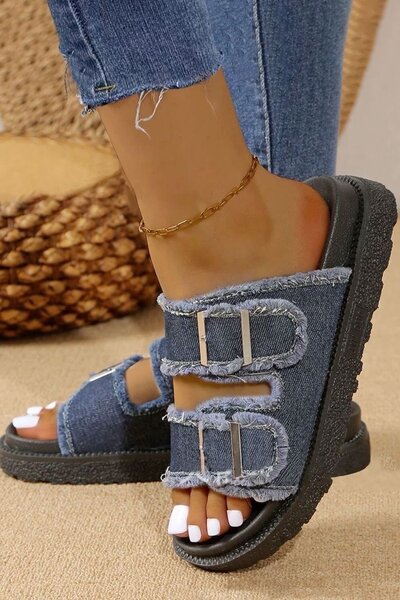 Sandales décontractées en denim